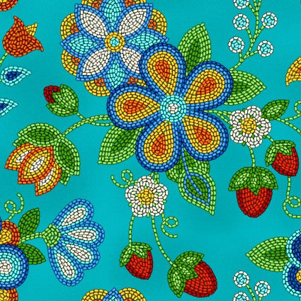 Tucson - Beaded Strawberry - Turquoise