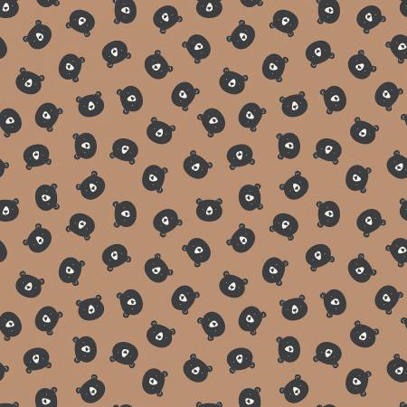 Adventure Flannel - Bear Heads - Brown