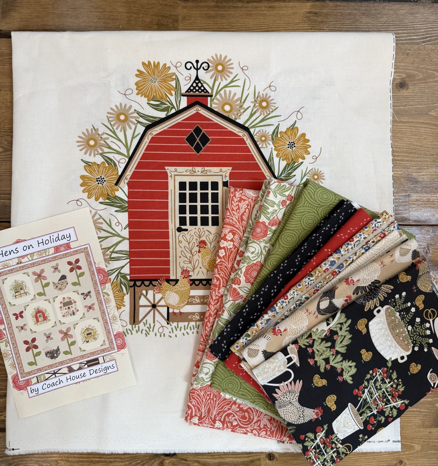 Hens on Holiday Quilt Kit