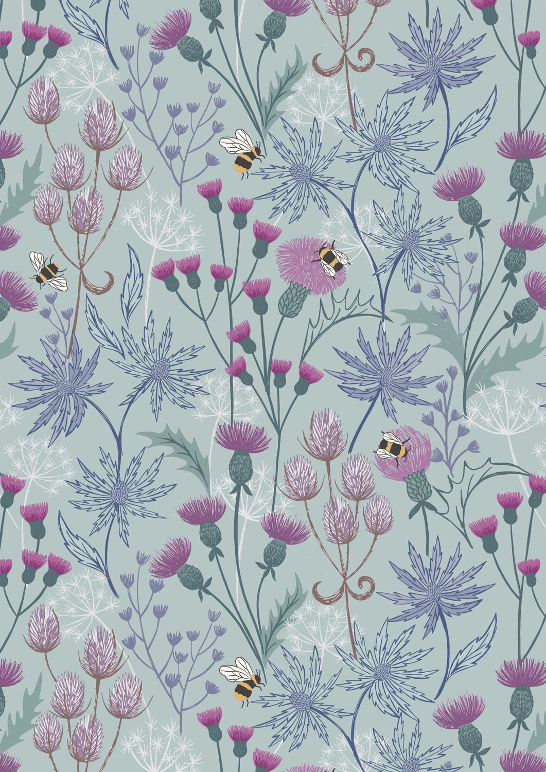 A Celtic Summer - Celtic Floral - Blue