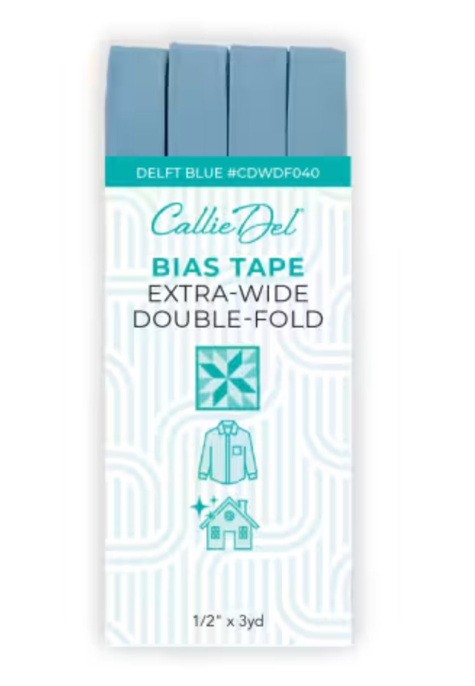 Callie Del Extra Wide Double Face Bias Tape - 1/2" X 3 yards