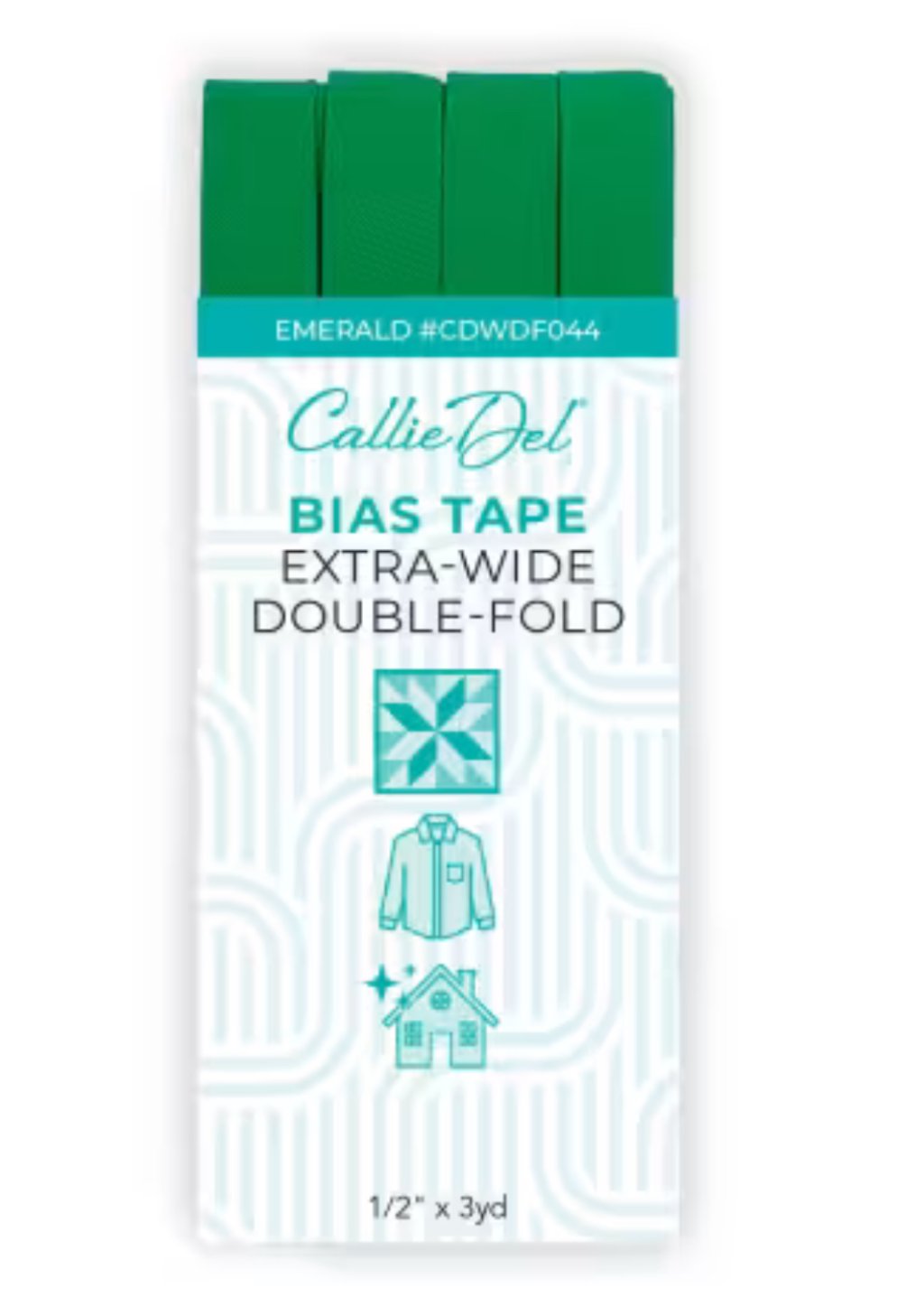 Callie Del Extra Wide Double Face Bias Tape - 1/2" X 3 yards