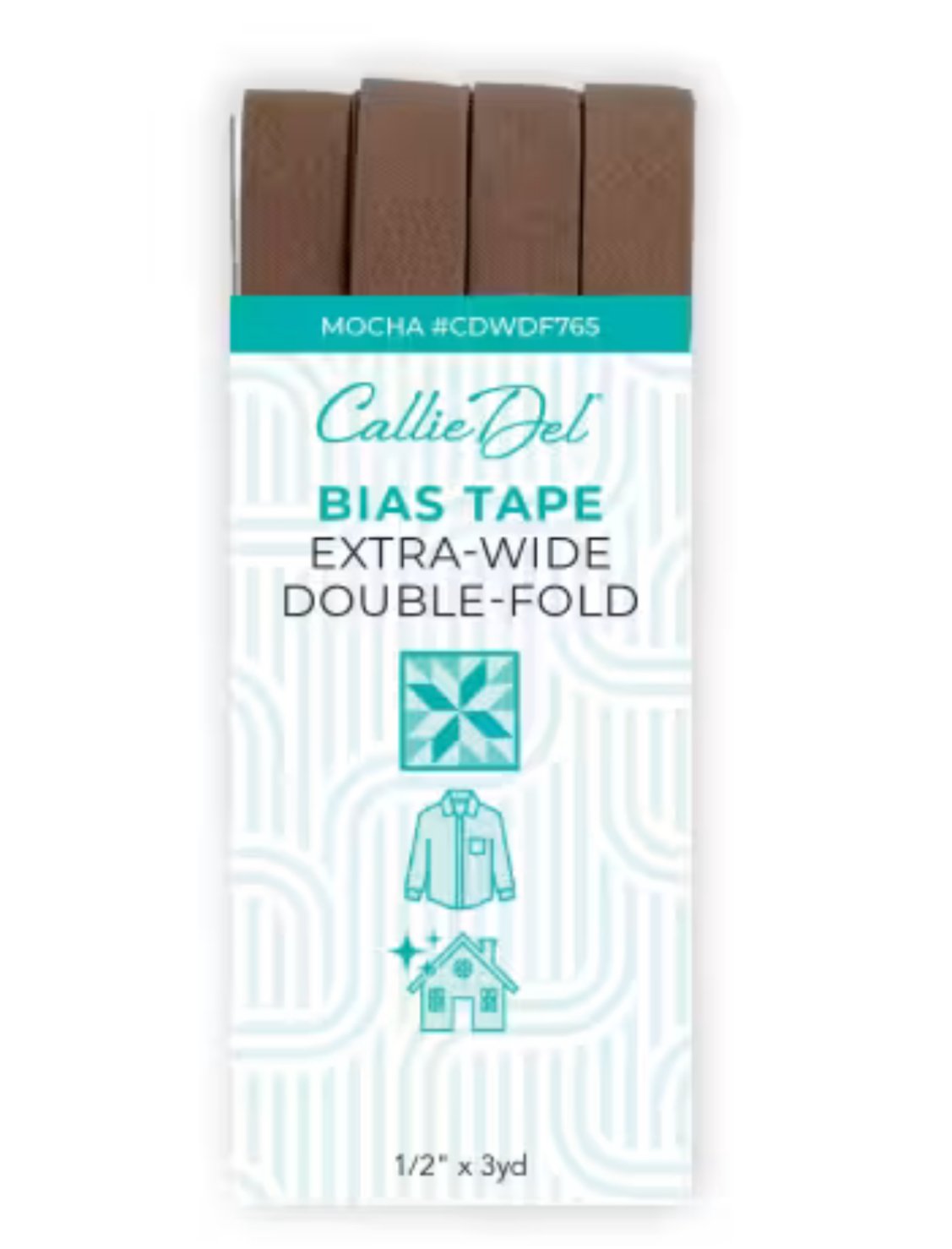 Callie Del Extra Wide Double Face Bias Tape - 1/2" X 3 yards
