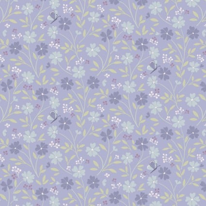 Floral Song - Little Blossom on Lavender Blue