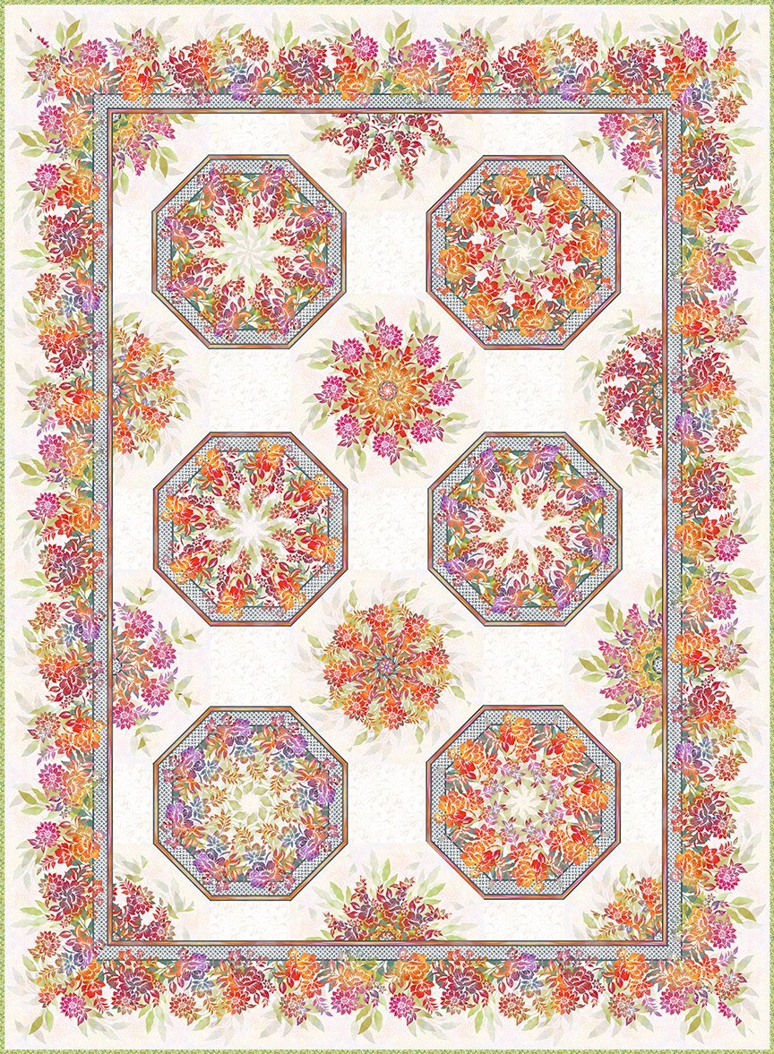 Garden of Dreams II Kaleidoscope Quilt Kit