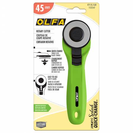Olfa Splash 45mm Rotary Cutter - Lime Green