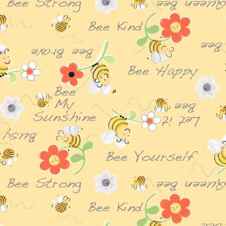 Sweet Bees - Words - Yellow