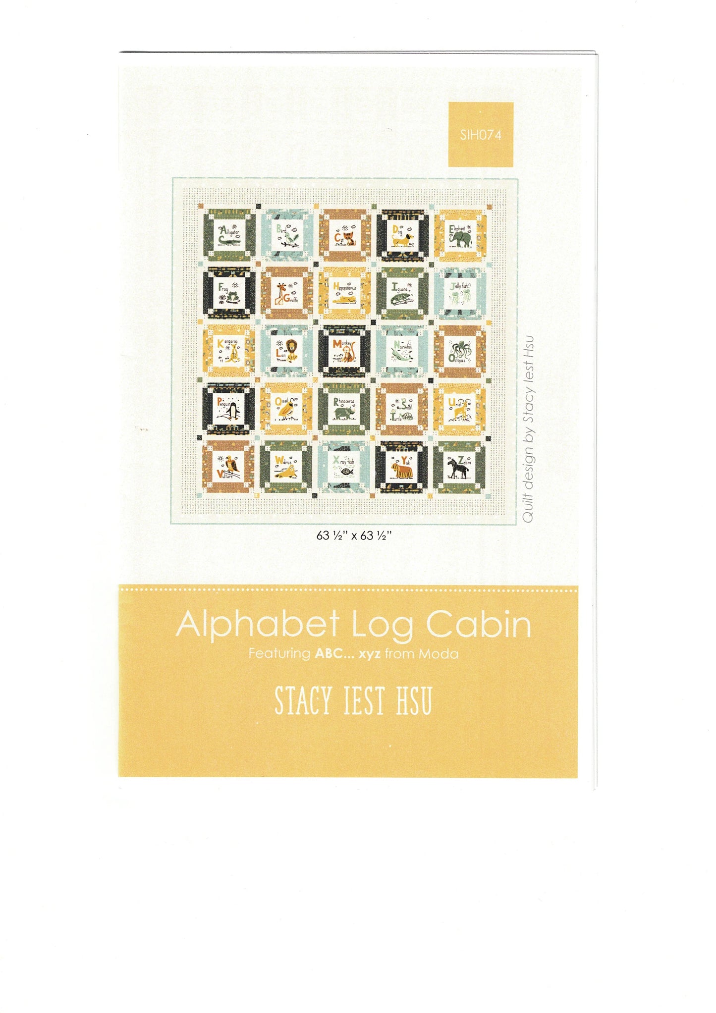 Alphabet Log Cabin Quilt Pattern