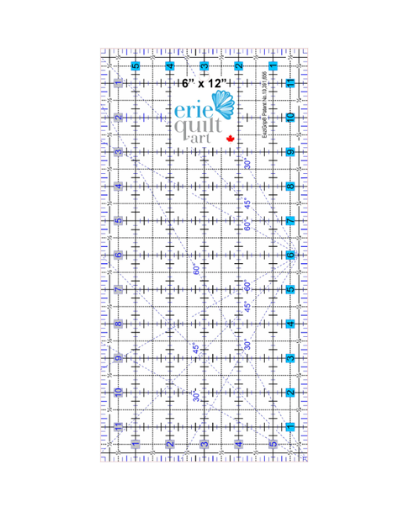 Erie Quilt Art 6" x 12" Non-Slip Quilting Ruler