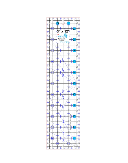 Erie Quilt Art 3" X 12" Non-Slip Quilting Ruler