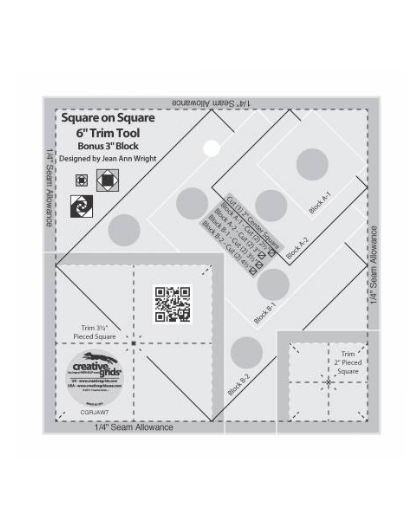 Creative Grids Square on Square Trim Tool - 3" or 6"