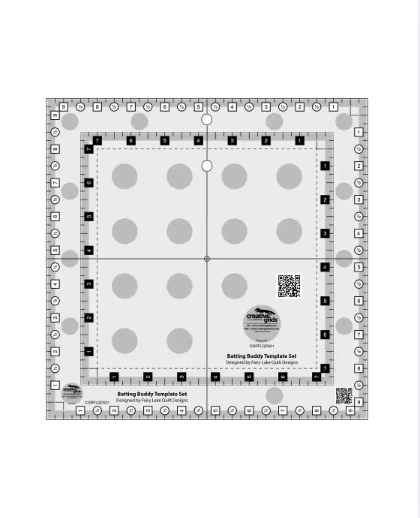Creative Grids Batting Buddy Template Set Quilt Ruler
