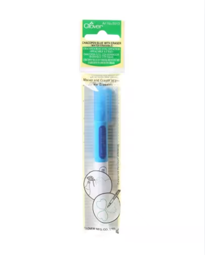 Clover Chacopen  Dual Tip with Eraser - Blue