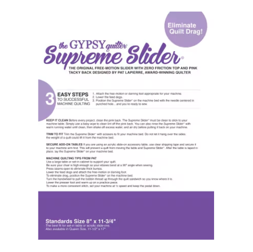 The Gypsy Quilter Supreme Slider