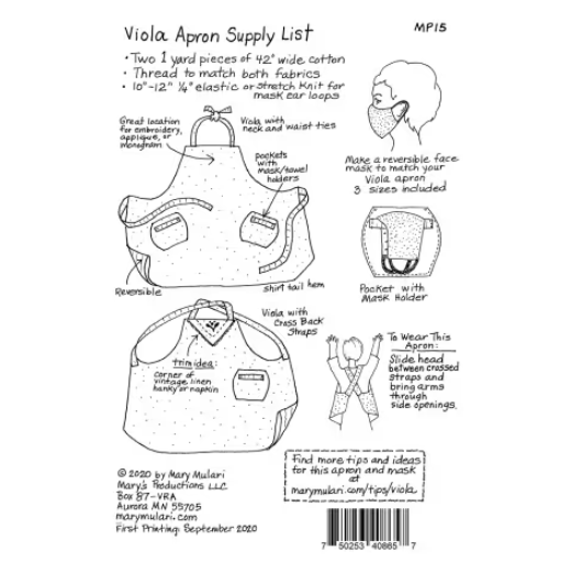 Viola Apron Pattern