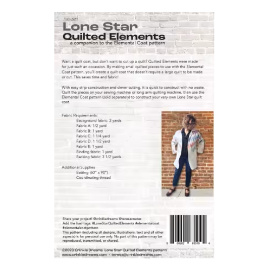 Lone Star Quilted Elements Coat Pattern