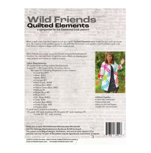 Wild Friends Quilted Elements Coat Pattern