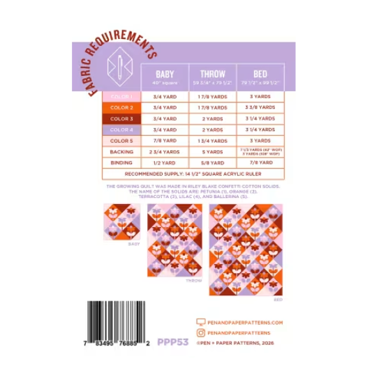 Growing Quilt Pattern