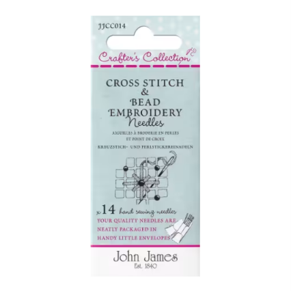 John James Crafters Collection Cross Stitch and Bead Embroidery Assortment