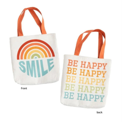 Be Happy Tote Bag Panel