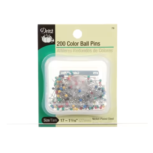 Dritz Color Ball Pins - 1 1/6"