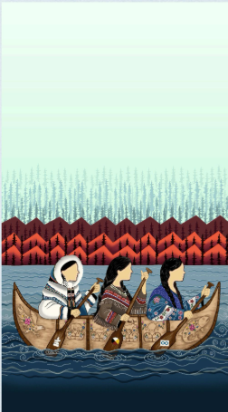 3 Ladies in a Boat - Single Border