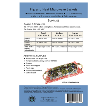 Flip and Heat Microwave Baskets Pattern