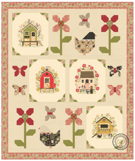 Hens on Holiday Quilt Kit