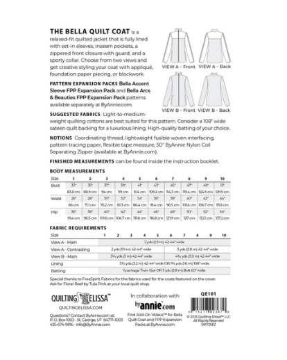 Bella Quilt Coat Pattern