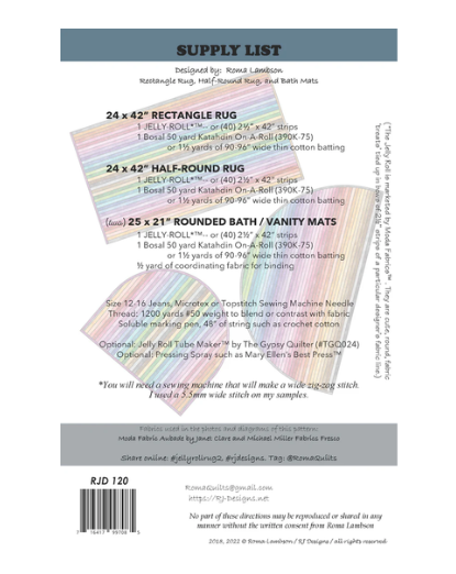Jelly Roll Rug2 Pattern