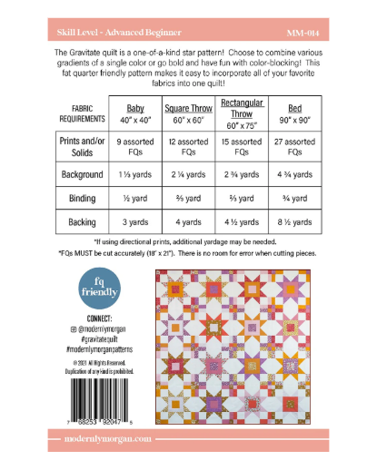 Gravitate Quilt Pattern