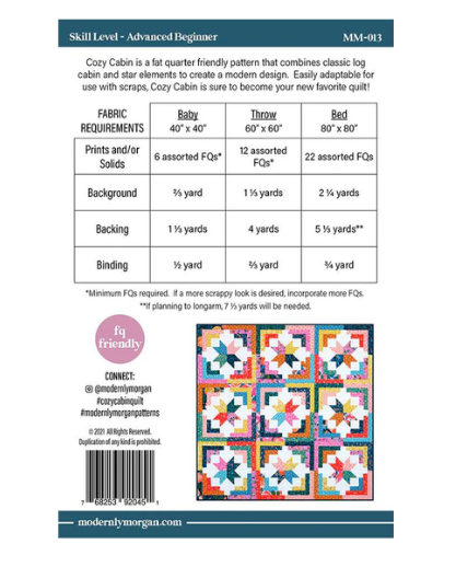 Cozy Cabin Quilt Pattern