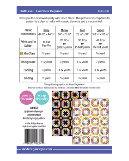 Disco Stars Quilt Pattern