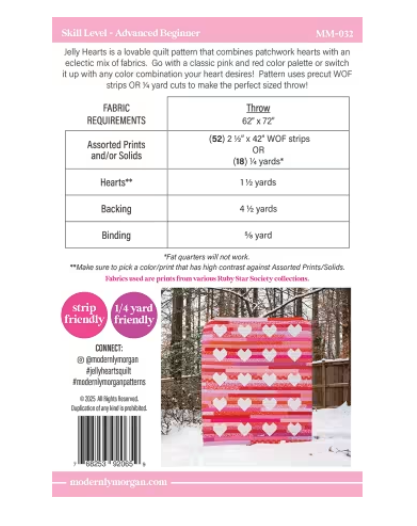 Jelly Hearts Quilt Pattern by Modernly Morgan