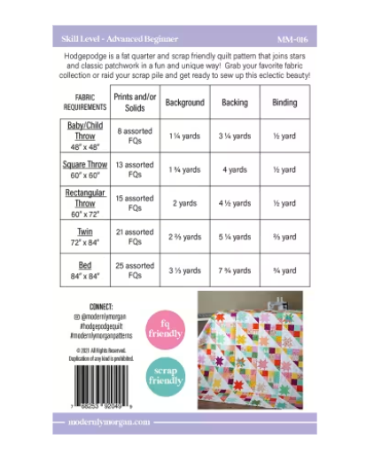 Hodgepodge Quilt Pattern