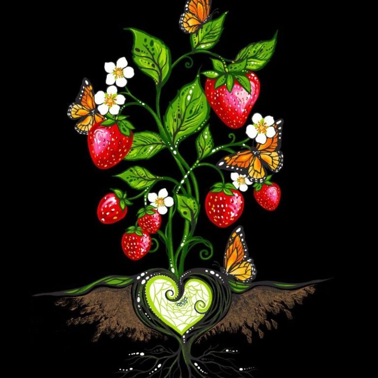 Strawberry Dreamcatcher - Panel