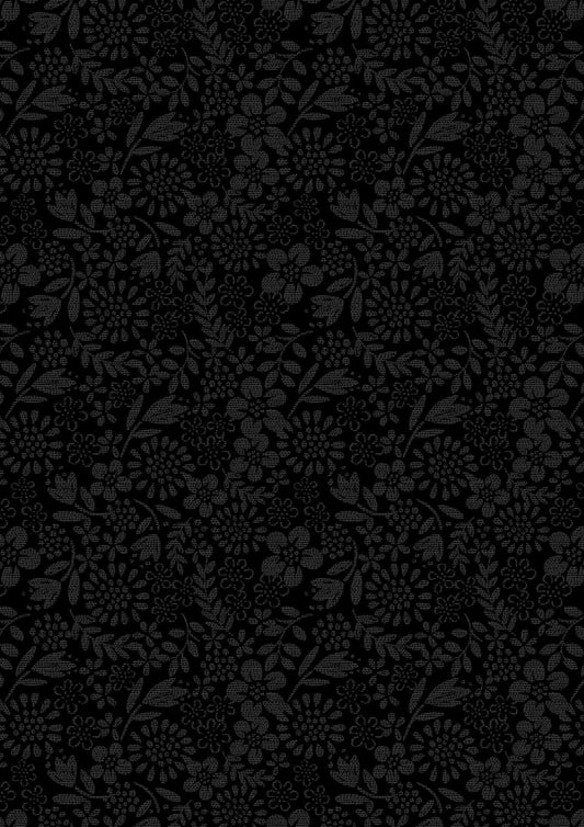 Tiny Tonals - Flower Garden - Black on Black