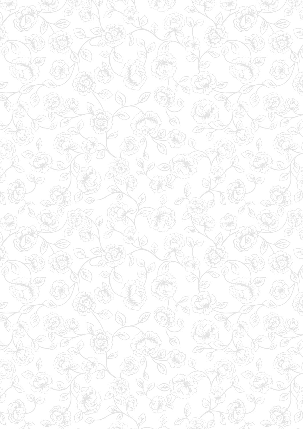 Tiny Tonals - Irene's Roses - White on White