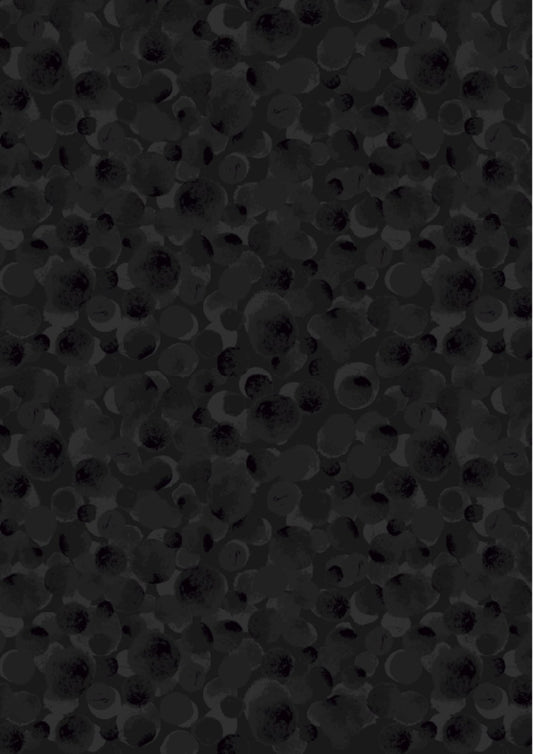Lewis and Irene 108" Wide Width - Bumbleberries - Black