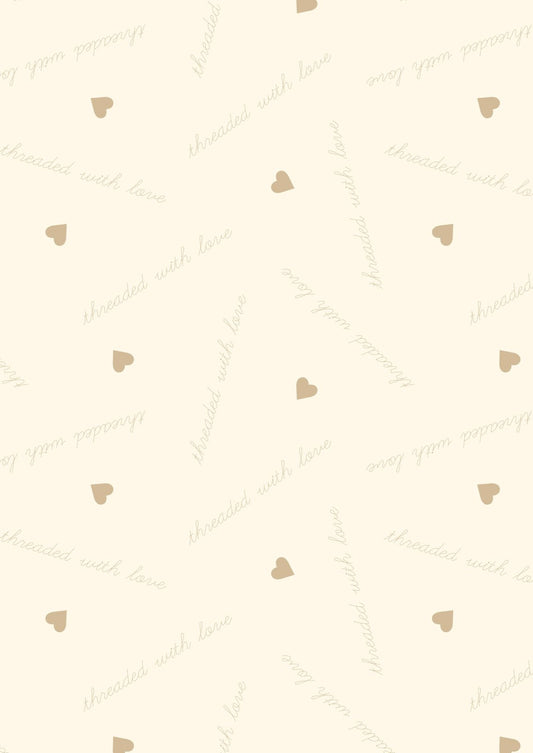 Lewis and Irene 108" Wide Width - Natural Threaded with Love