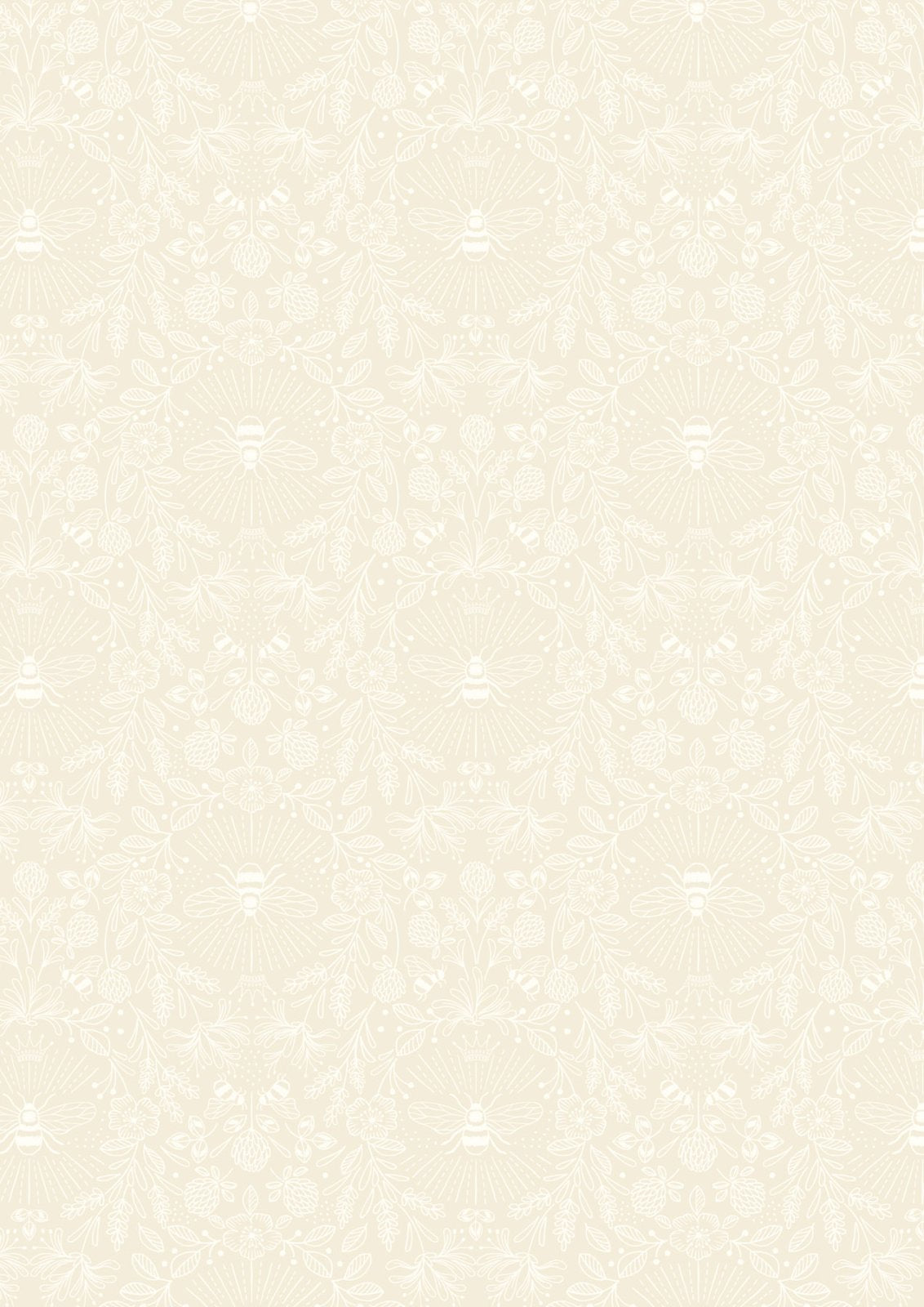 Lewis and Irene 108" Wide Width - Queen Bee - Dark Cream
