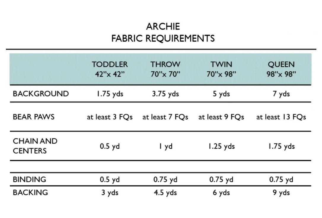 Archie Quilt Pattern