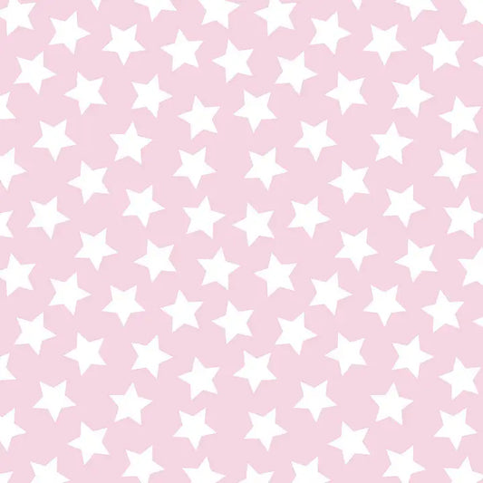 Stars Flannel Fabric - Pink