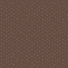 Cotton+Steel Basics - Be Positive - Chocolate Brown Metallic