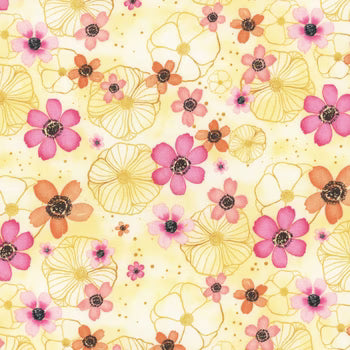 Peony Blossoms - Flowers - Gold Yellow