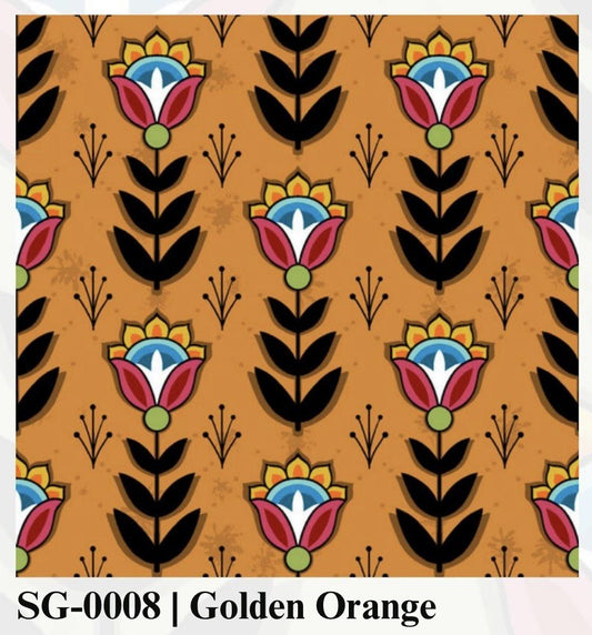 Native Floral - Golden Orange