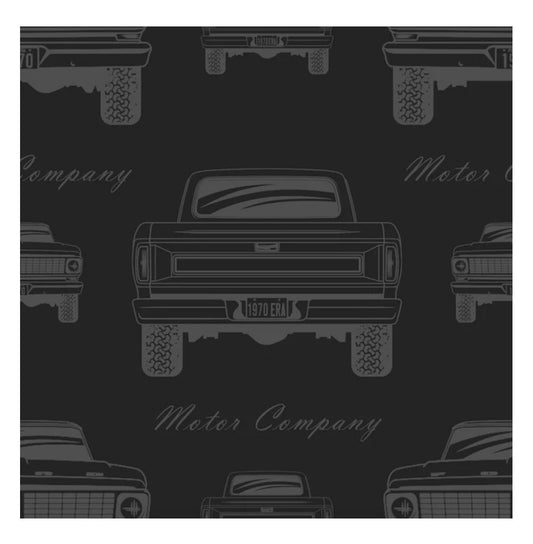 Vintage Vehicles - Silhouette - Black