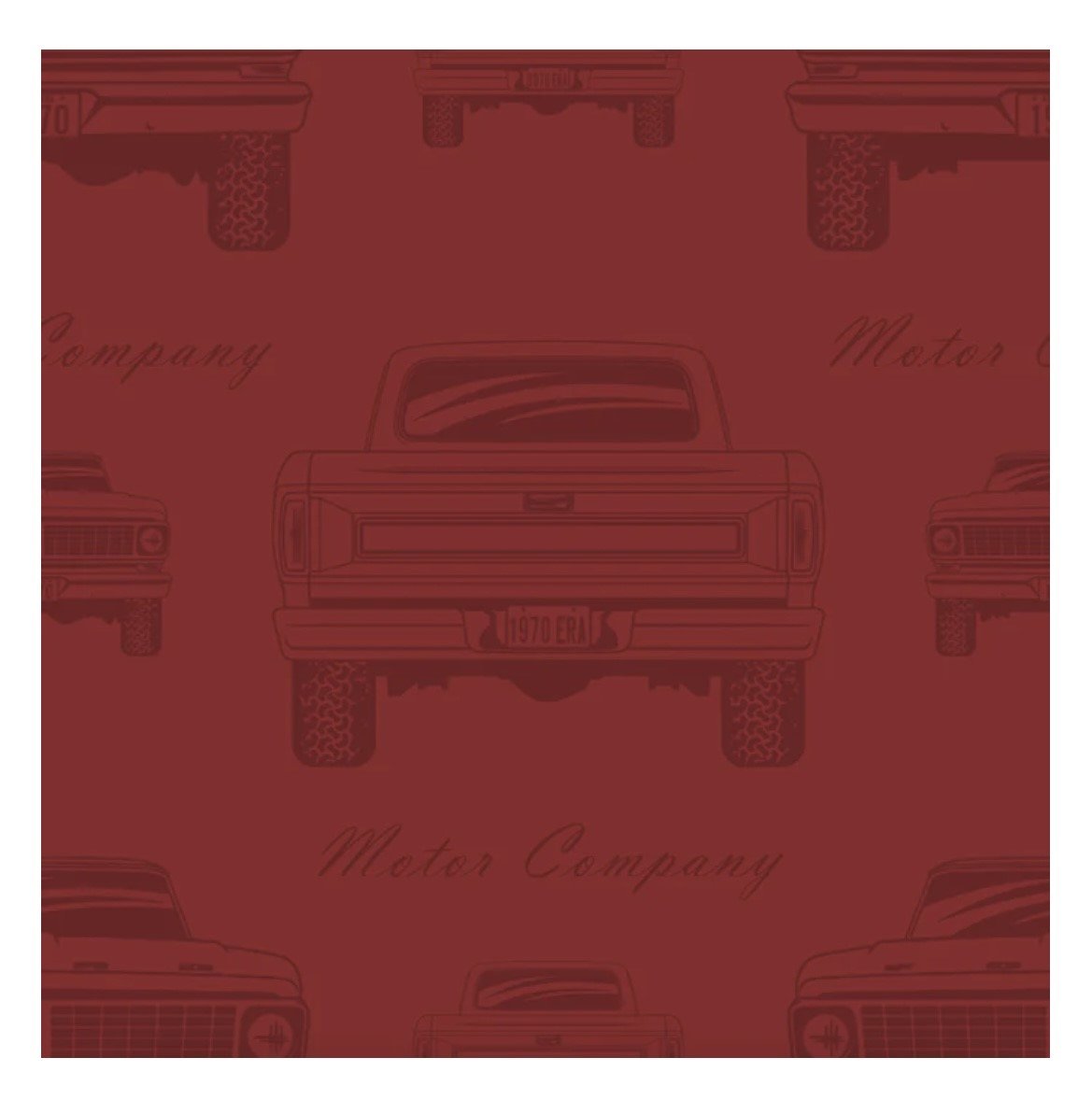 Vintage Vehicles - Silhouette - Red