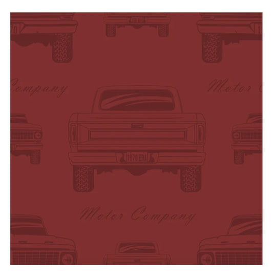 Vintage Vehicles - Silhouette - Red